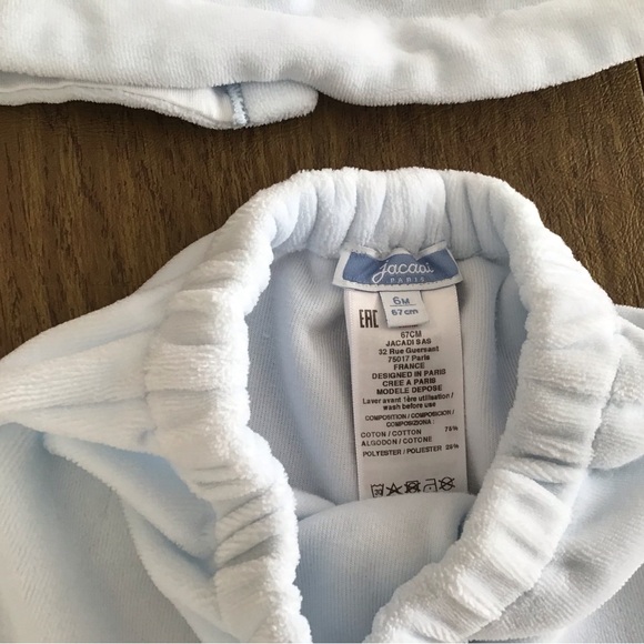 Jacadi Soft Blue Baby Ensemble - Picture 4 of 5